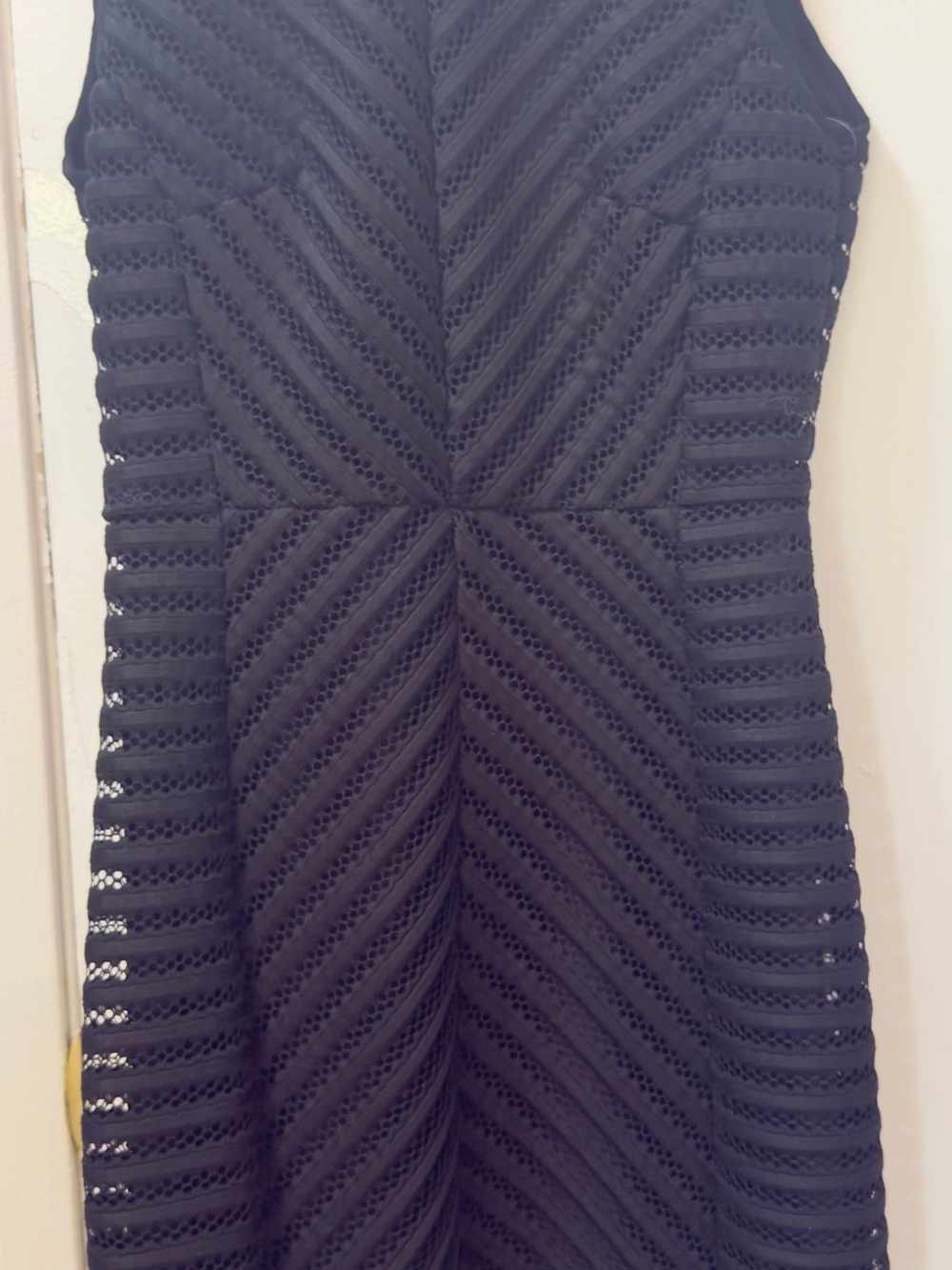 H&M Strapless Black Chevron Lace Cocktail Dress